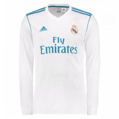 Retro Real Madrid Home Long Sleeve Jersey 2017/18 Retro Real Madrid Home Long Sleeve Jersey 2017/18