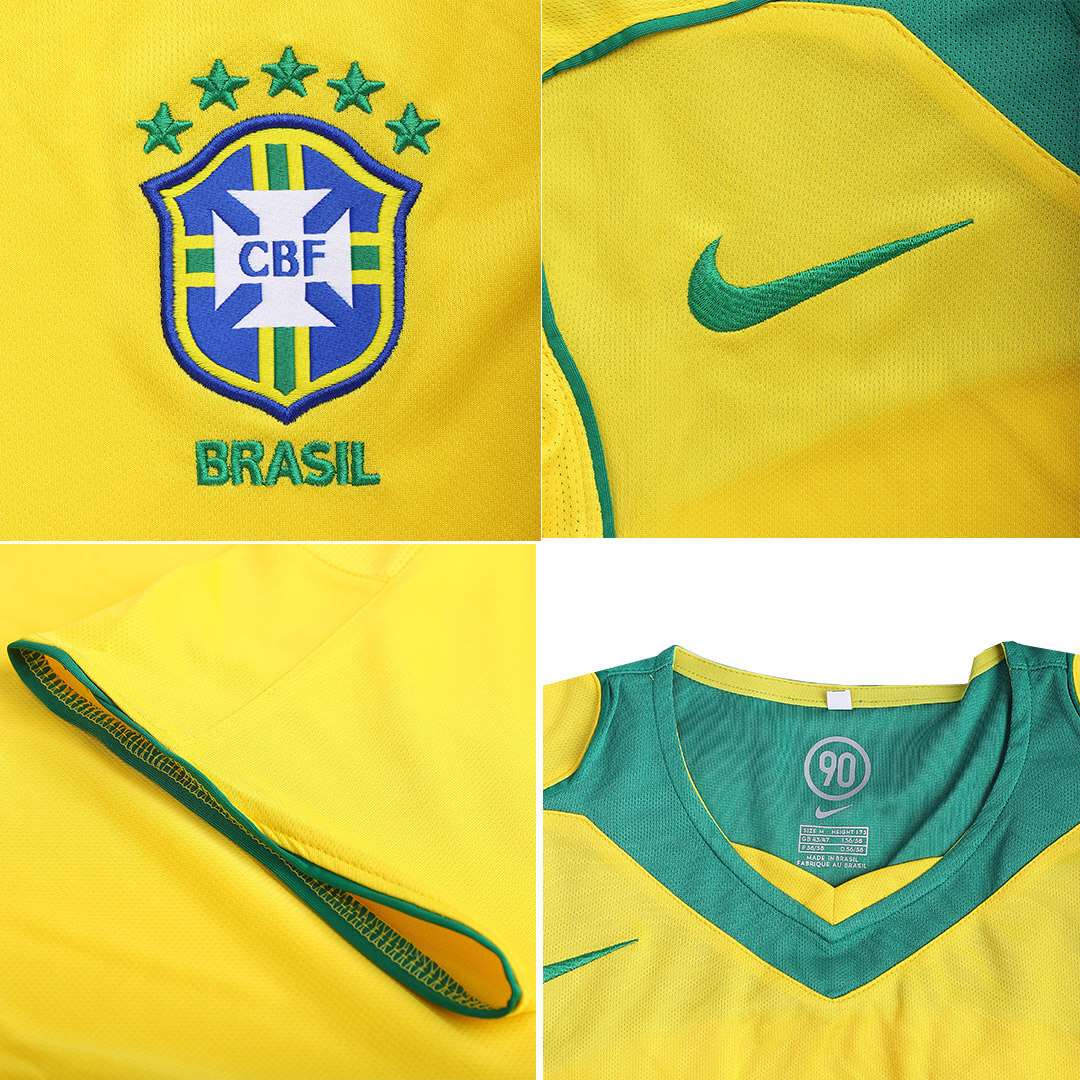Ronaldinho #10 Retro Brazil Home Jersey 2004 Ronaldinho #10 Retro Brazil Home Jersey 2004
