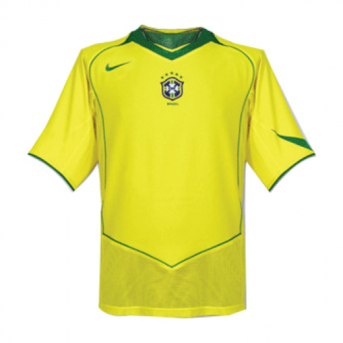Ronaldinho #10 Retro Brazil Home Jersey 2004 Ronaldinho #10 Retro Brazil Home Jersey 2004