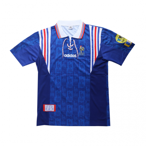 Zidane #10 Retro France Home Jersey Euro Cup 1996 Zidane #10 Retro France Home Jersey Euro Cup 1996