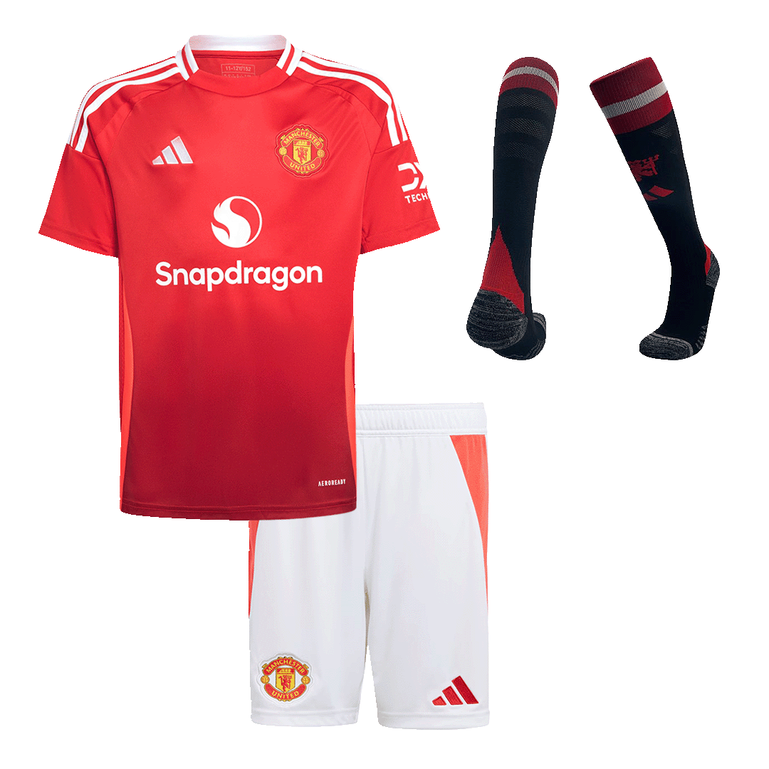 Kids Manchester United Home Full Kit(Jersey+Shorts+Socks) Kids Manchester United Home Full Kit(Jersey+Shorts+Socks)