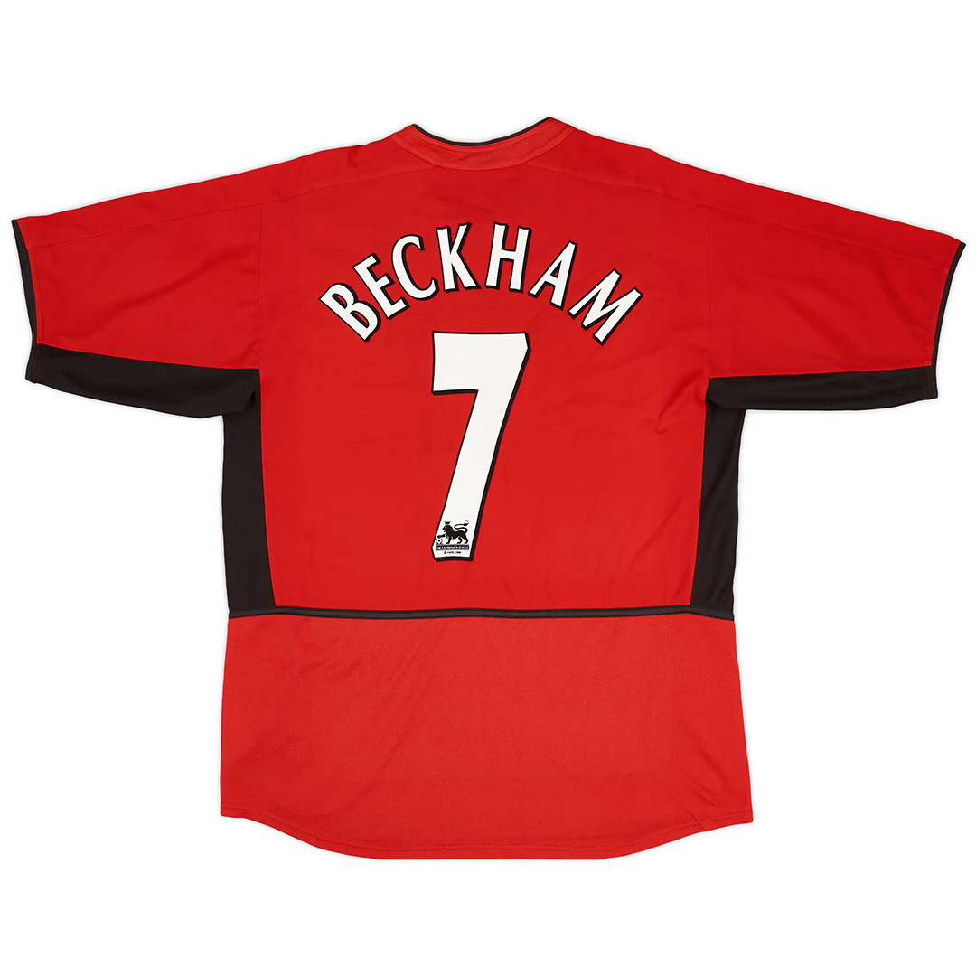 Beckham #7 Retro Manchester United Home Jersey 2002/04