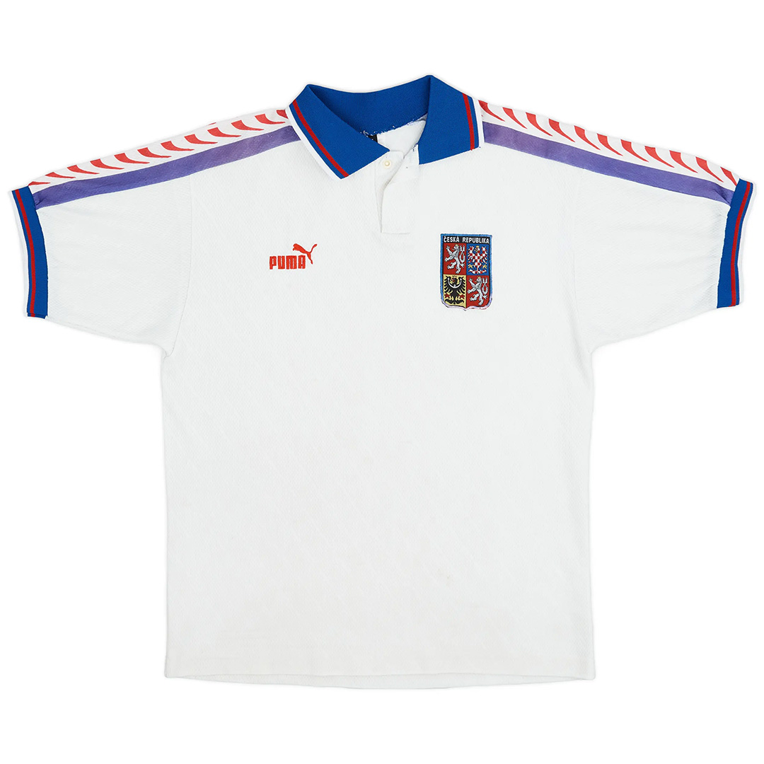 Nedved #4 Retro Czech Republic Away Jersey 1996