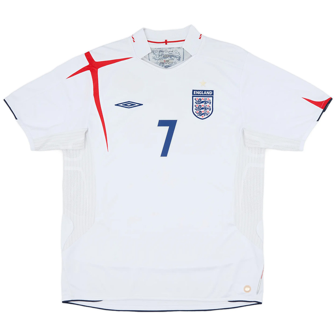 BECKHAM #7 Retro England Home Jersey World Cup 2006 BECKHAM #7 Retro England Home Jersey World Cup 2006
