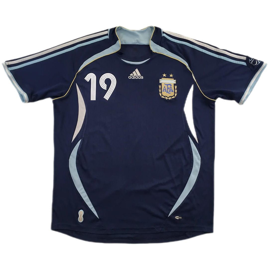 Messi #19 Retro Argentina Away Jersey World Cup 2006