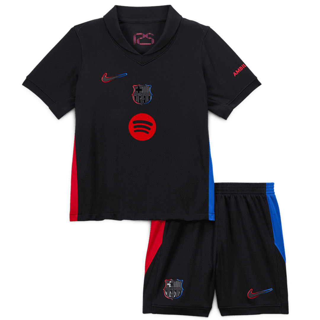 Kids Barcelona Away Spotify Logo Without Text Jersey Kit