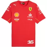 Scuderia Ferrari F1 Racing Team Charles Leclerc Driver T-Shirt 2024 - minejerseys