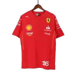 Scuderia Ferrari F1 Racing Team Charles Leclerc Driver T-Shirt 2024 - minejerseys