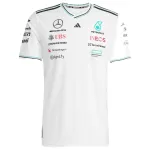Mercedes AMG Petronas White Authentic Team Driver T-Shirt 2025 - minejerseys