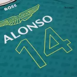 Aston Martin Aramco Cognizant F1 Racing Team Fernando Alonso Driver T-Shirt 2024 - minejerseys