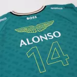 Aston Martin Aramco Cognizant F1 Racing Team Fernando Alonso Driver T-Shirt 2024 - minejerseys