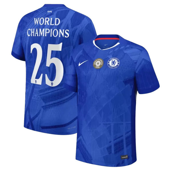 WORLD CHAMPIONS #25 Chelsea Home Match Jersey Player Version 2025/26 - World Champion Badge - minejerseys