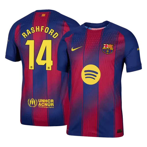 RASHFORD #14 Barcelona Home Match Jersey Player Version 2025/26 - minejerseys