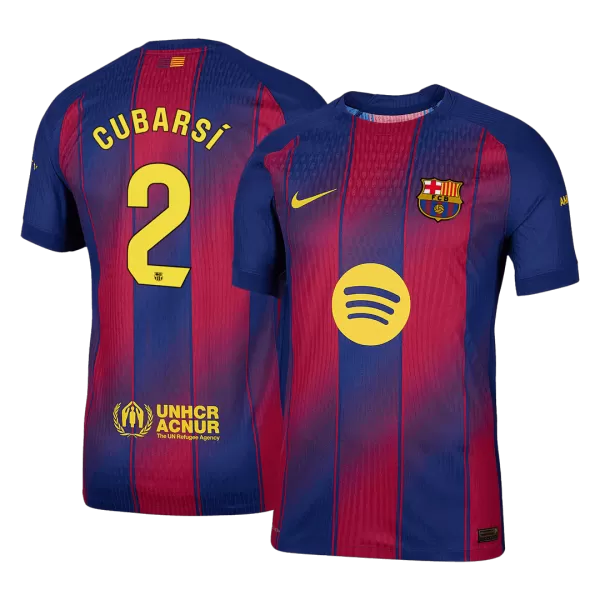 CUBARSÍ #2 Barcelona Home Match Jersey Player Version 2025/26 - minejerseys