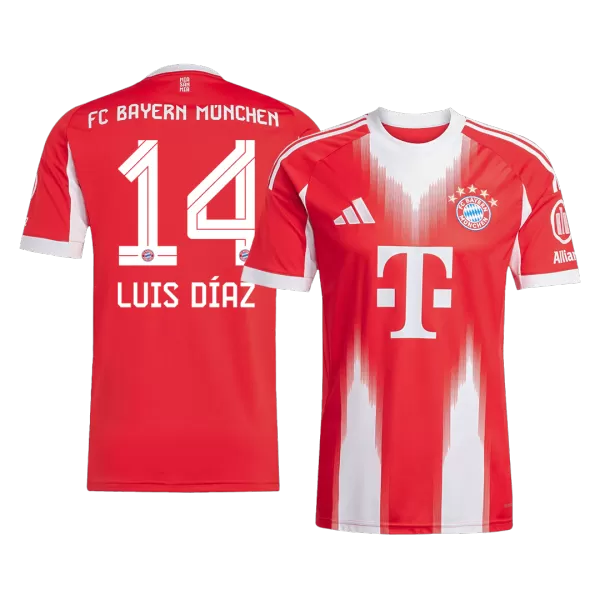[Super Replica] Bayern Munich LUIS DÍAZ #14 Home Soccer Jersey 2025/26 - minejerseys