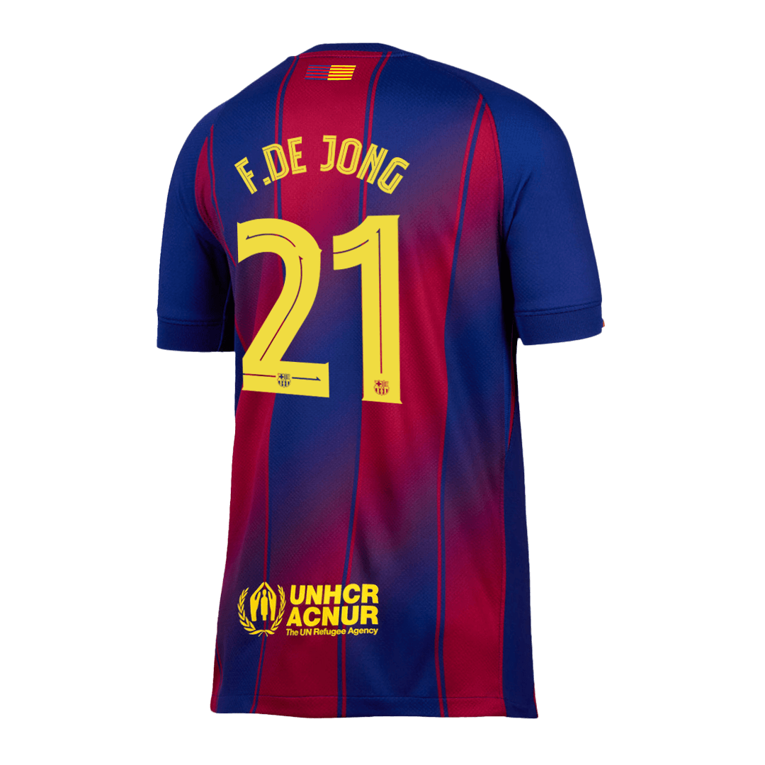 F.DE JONG #21 Barcelona Home Jersey 2025/26 - UCL [Super Replica]