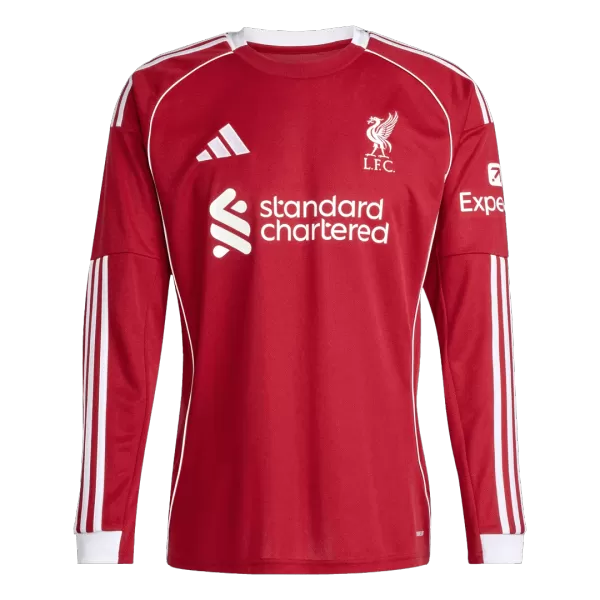 Liverpool Home Long Sleeve Jersey 2025/26 - minejerseys