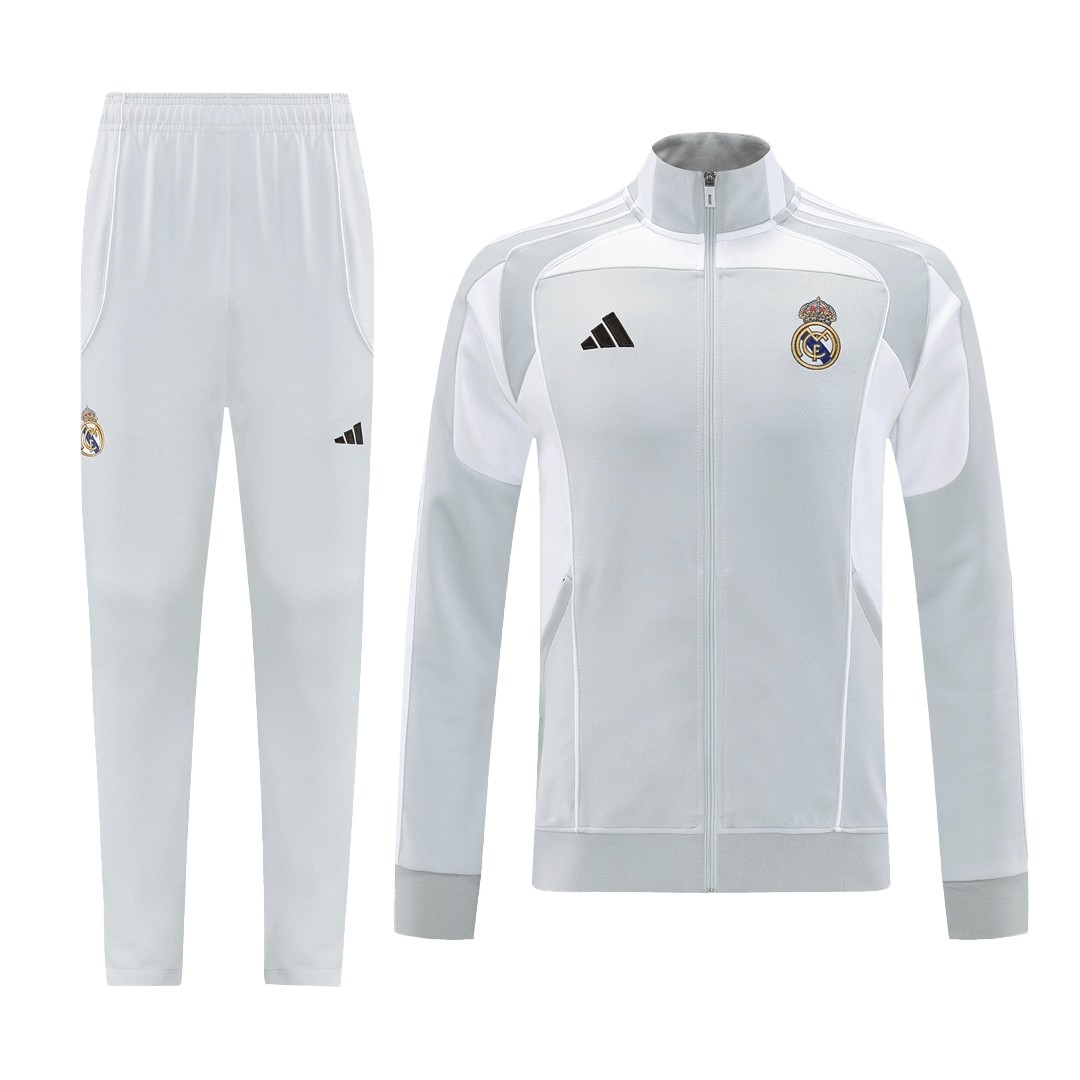 Real Madrid Training Tracksuit Kit(Jacket+Pants) 07 Gray 2025/26