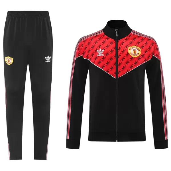 Manchester United Training Kit (Jacket+Pants) 05 Red&Black 2025/26 - minejerseys