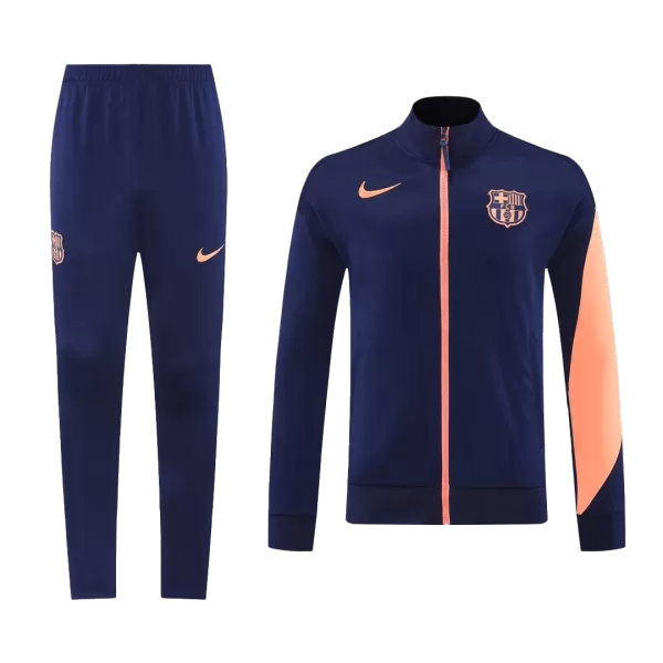Barcelona Training Jacket Kit(Jacket+Pants) Navy&Orange 2025/26 - minejerseys