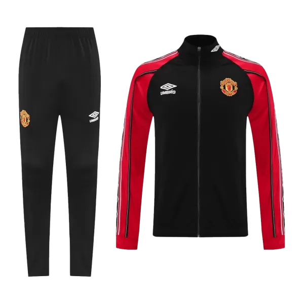 Manchester United Training Tracksuit Kit(Jacket+Pants) Red&Black 2025/26 - minejerseys