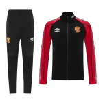 Manchester United Training Tracksuit Kit(Jacket+Pants) Red&Black 2025/26 - minejerseys