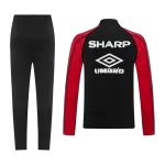 Manchester United Training Tracksuit Kit(Jacket+Pants) Red&Black 2025/26 - minejerseys