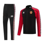Manchester United Training Tracksuit Kit(Jacket+Pants) Red&Black 2025/26 - minejerseys