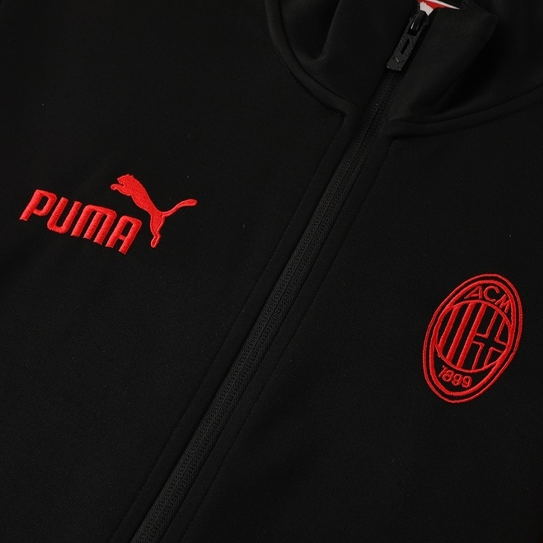 AC Milan Training Tracksuit Kit(Jacket+Pants) Black 2025/26 AC Milan Training Tracksuit Kit(Jacket+Pants) Black 2025/26