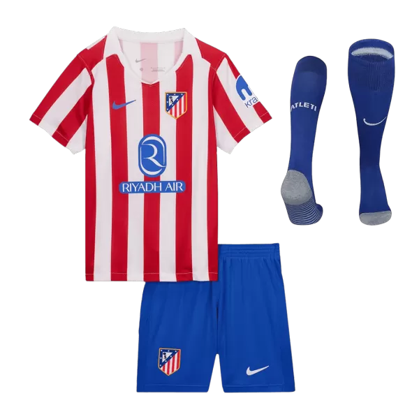 Kids Atletico Madrid Home Jersey Kit 2025/26 - minejerseys
