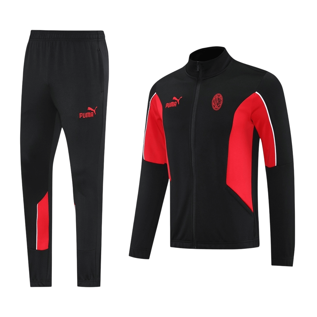 AC Milan Training Tracksuit Kit(Jacket+Pants) Black 2025/26 AC Milan Training Tracksuit Kit(Jacket+Pants) Black 2025/26