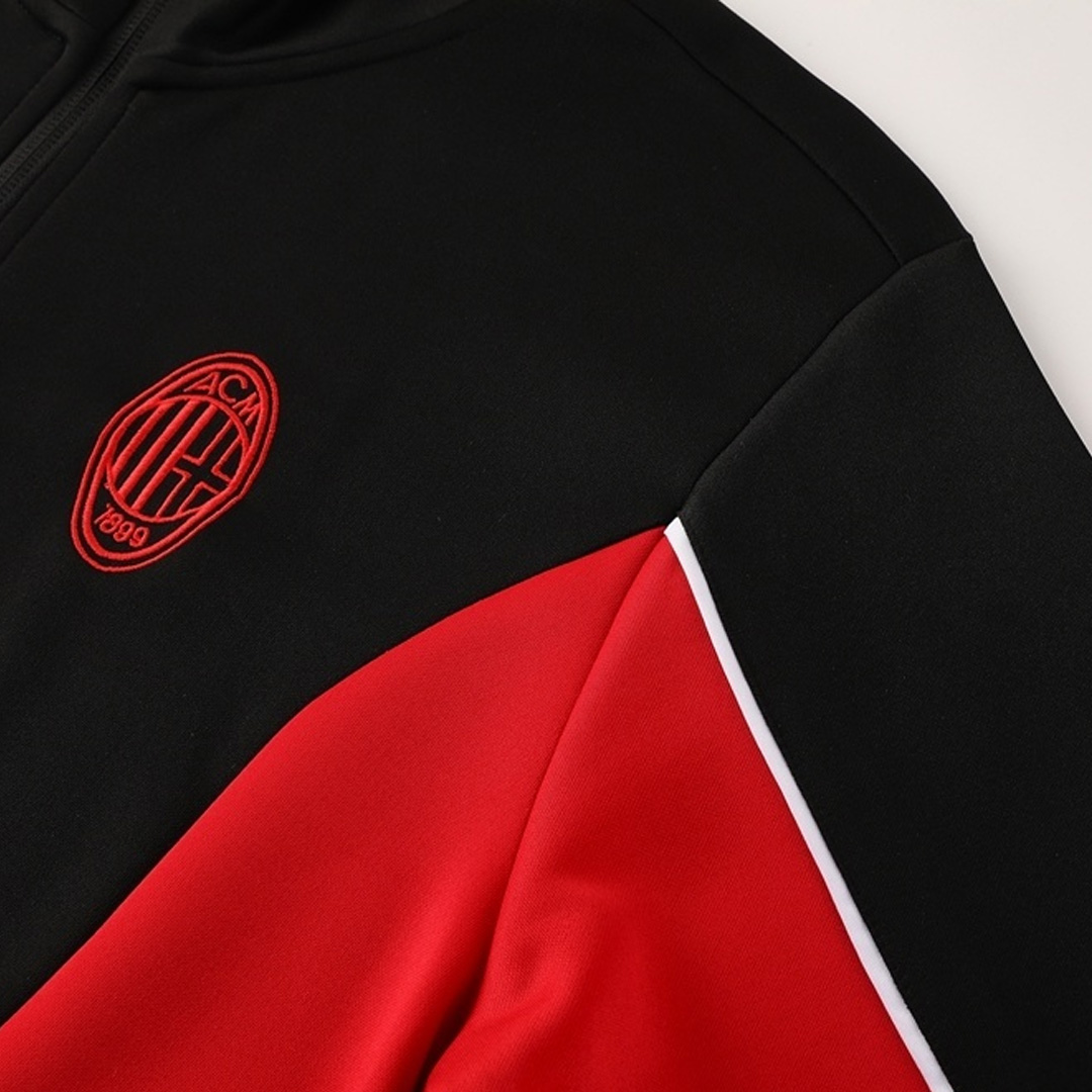 AC Milan Training Tracksuit Kit(Jacket+Pants) Black 2025/26 AC Milan Training Tracksuit Kit(Jacket+Pants) Black 2025/26