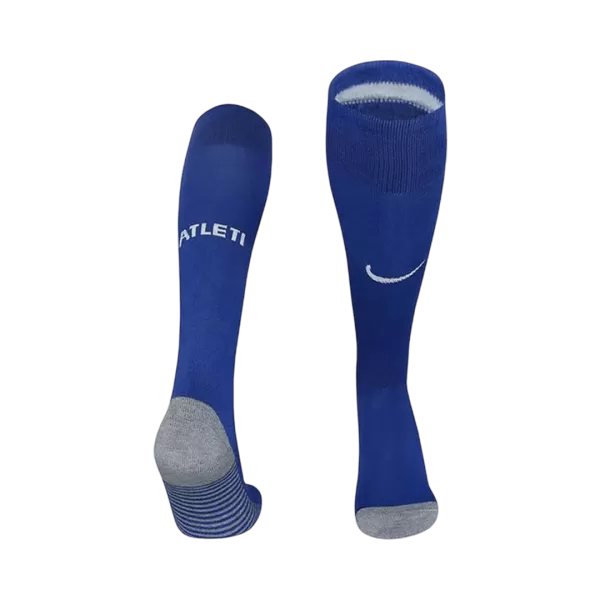 Kids Atletico Madrid Home Soccer Socks - Blue 2025/26 - minejerseys