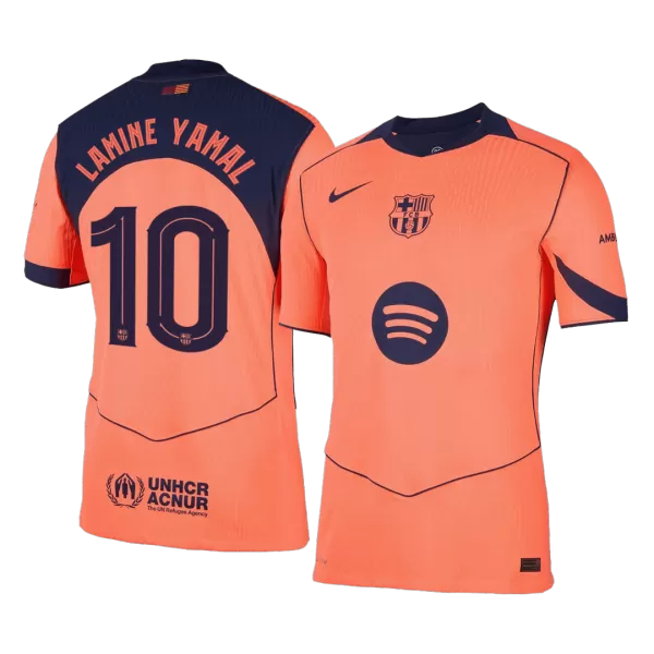 LAMINE YAMAL #10 Barcelona Third Away Match Jersey Player Version 2025/26 - minejerseys