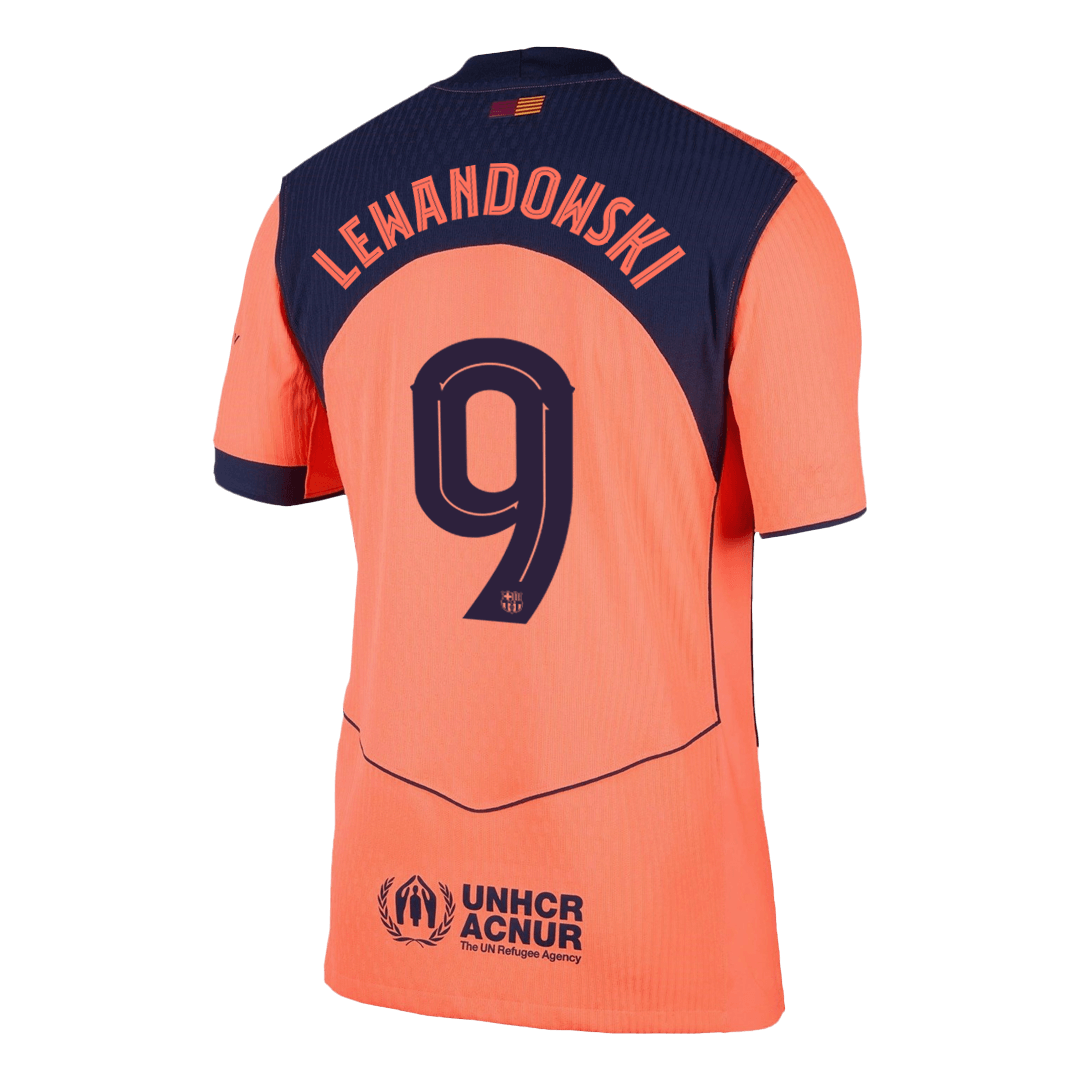 LEWANDOWSKI #9 Barcelona Third Match Jersey Player Version 2025/26 - UCL