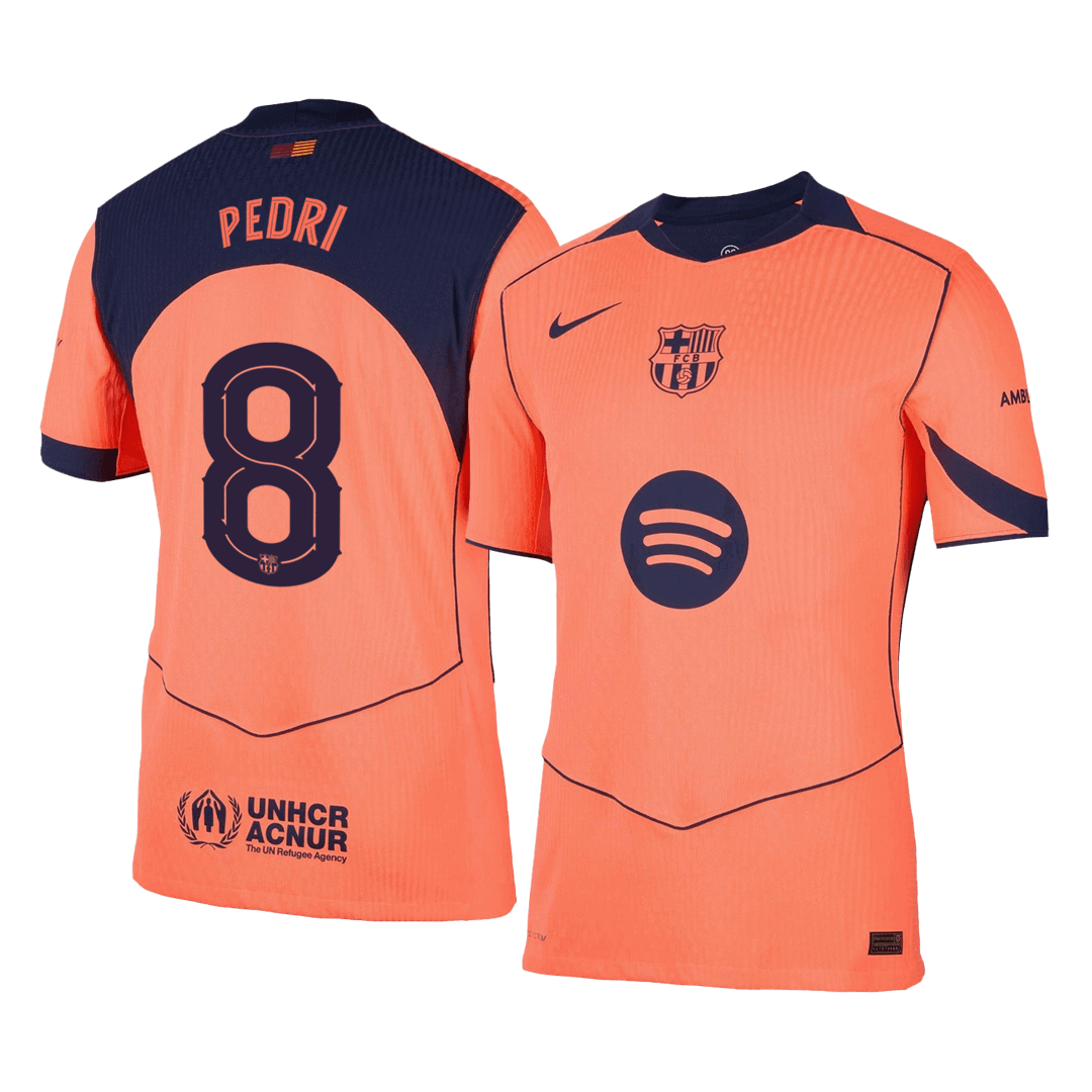 PEDRI #8 Barcelona Third Match Jersey Player Version 2025/26 - UCL