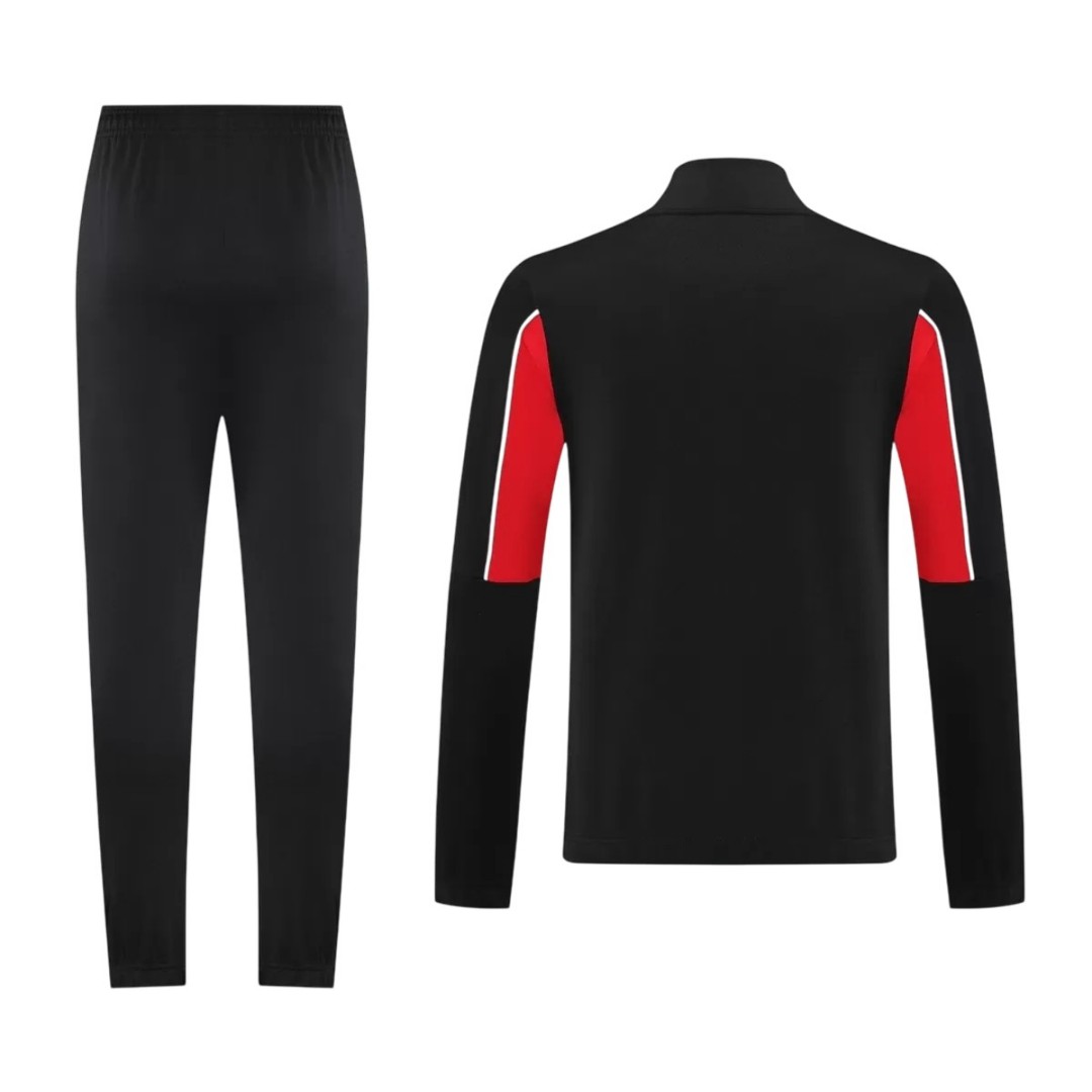 AC Milan Training Tracksuit Kit(Jacket+Pants) Black 2025/26 AC Milan Training Tracksuit Kit(Jacket+Pants) Black 2025/26
