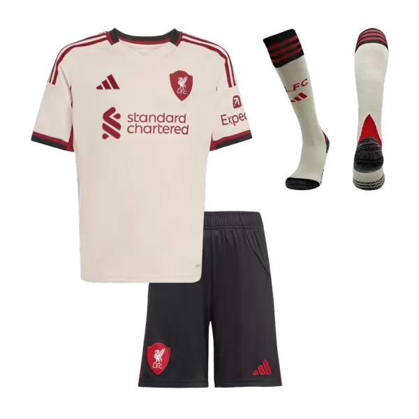 Kids Liverpool Away Jersey Kit 2025/26 - minejerseys