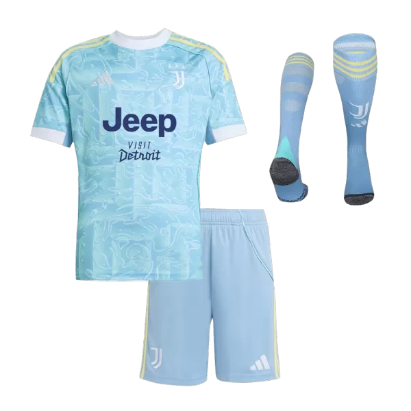 Kids Juventus Away Jersey Kit 2025/26 - minejerseys
