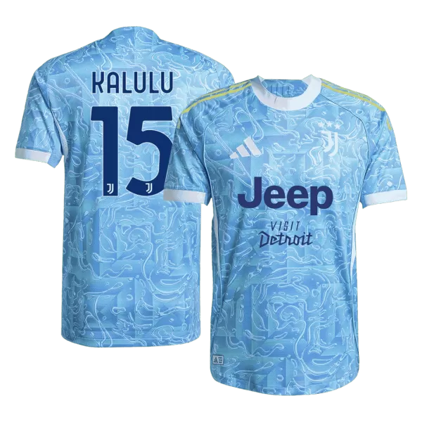 KALULU #15 Juventus Away Match Jersey Player Version 2025/26 - minejerseys