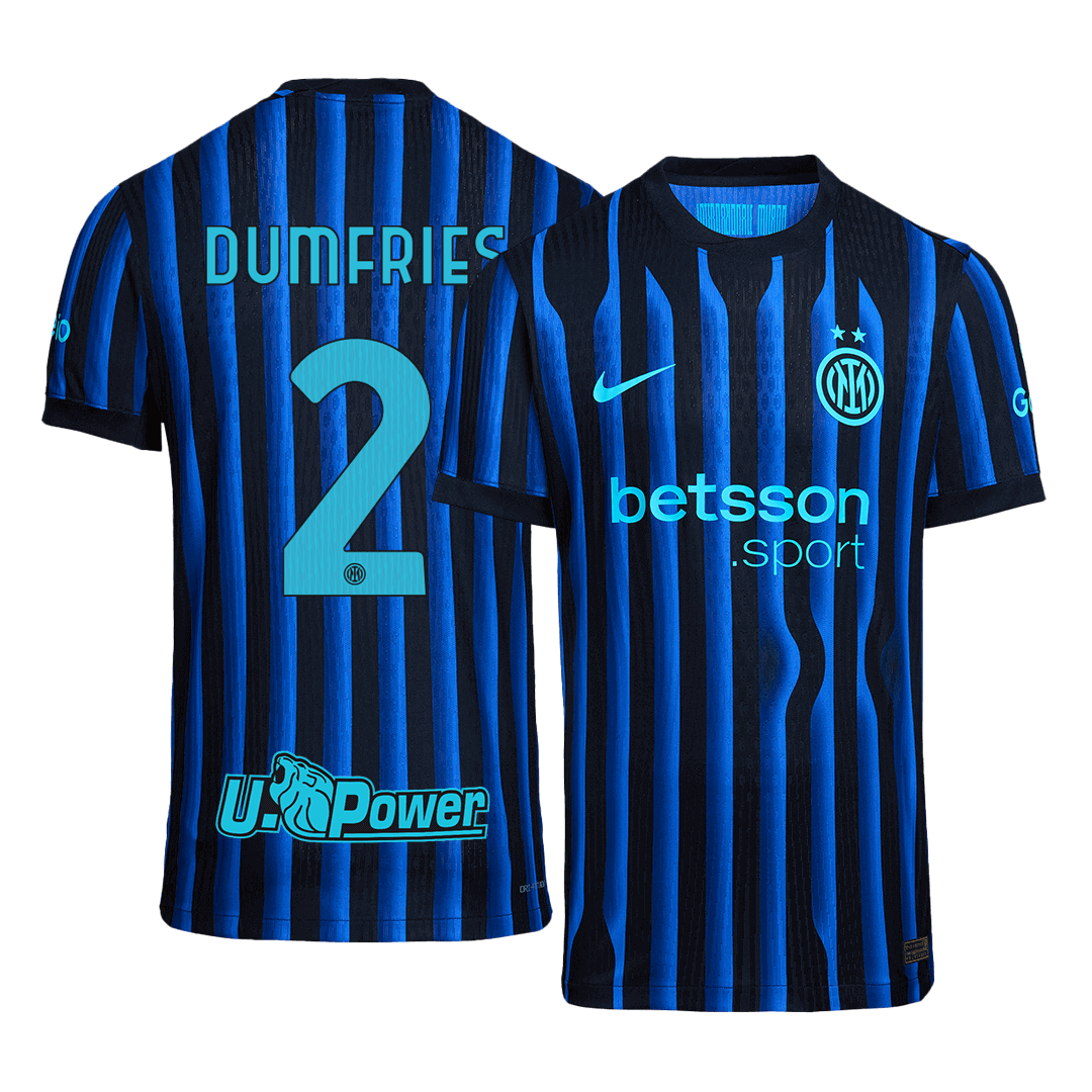 DUMFRIES #2 Inter Milan Home Match Jersey Player Version 2025/26