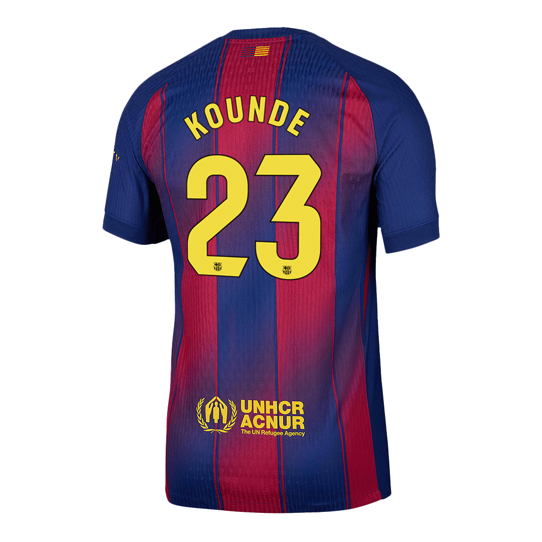 KOUNDE #23 Barcelona Home Match Jersey Player Version 2025/26