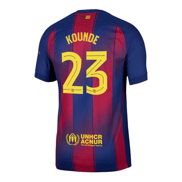KOUNDE #23 Barcelona Home Match Jersey Player Version 2025/26 - minejerseys