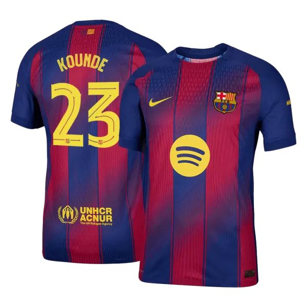 KOUNDE #23 Barcelona Home Match Jersey Player Version 2025/26 - minejerseys