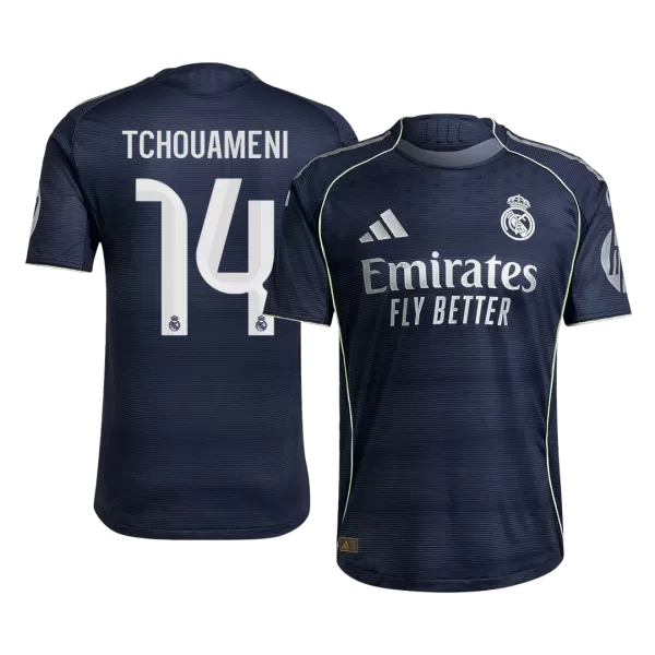 TCHOUAMENI #14 Real Madrid Away Match Jersey Player Version 2025/26 - minejerseys