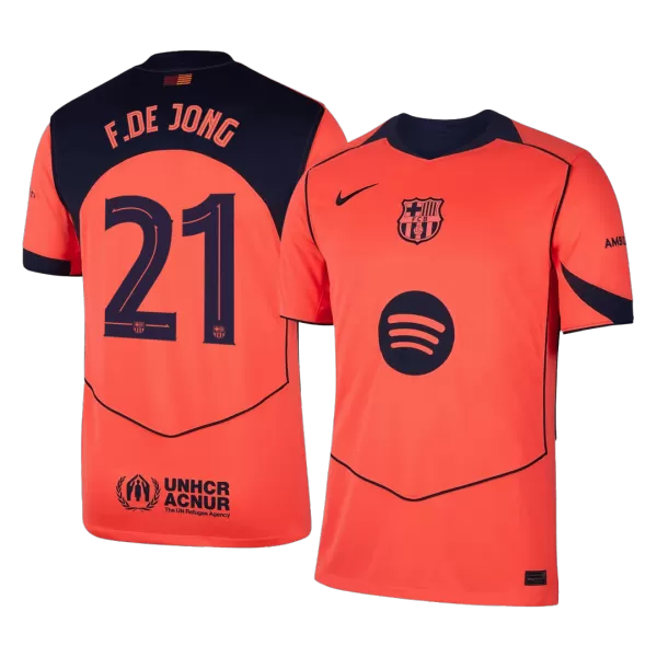 F.DE JONG #21 Barcelona Third Away Jersey 2025/26 - minejerseys
