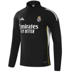 Real Madrid 1/4 Zipper Sweat Kit(Top+Pants) Black 2025/26 - minejerseys