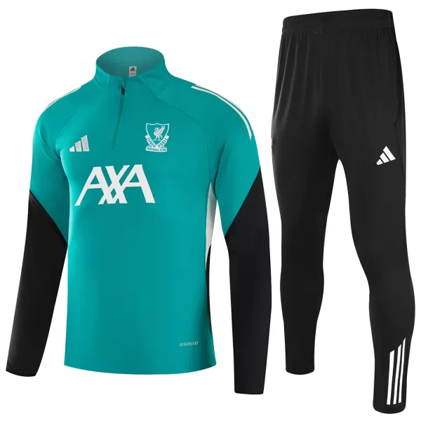 Liverpool 1/4 Zipper Sweat Kit(Top+Pants) Green 2025/26 - minejerseys