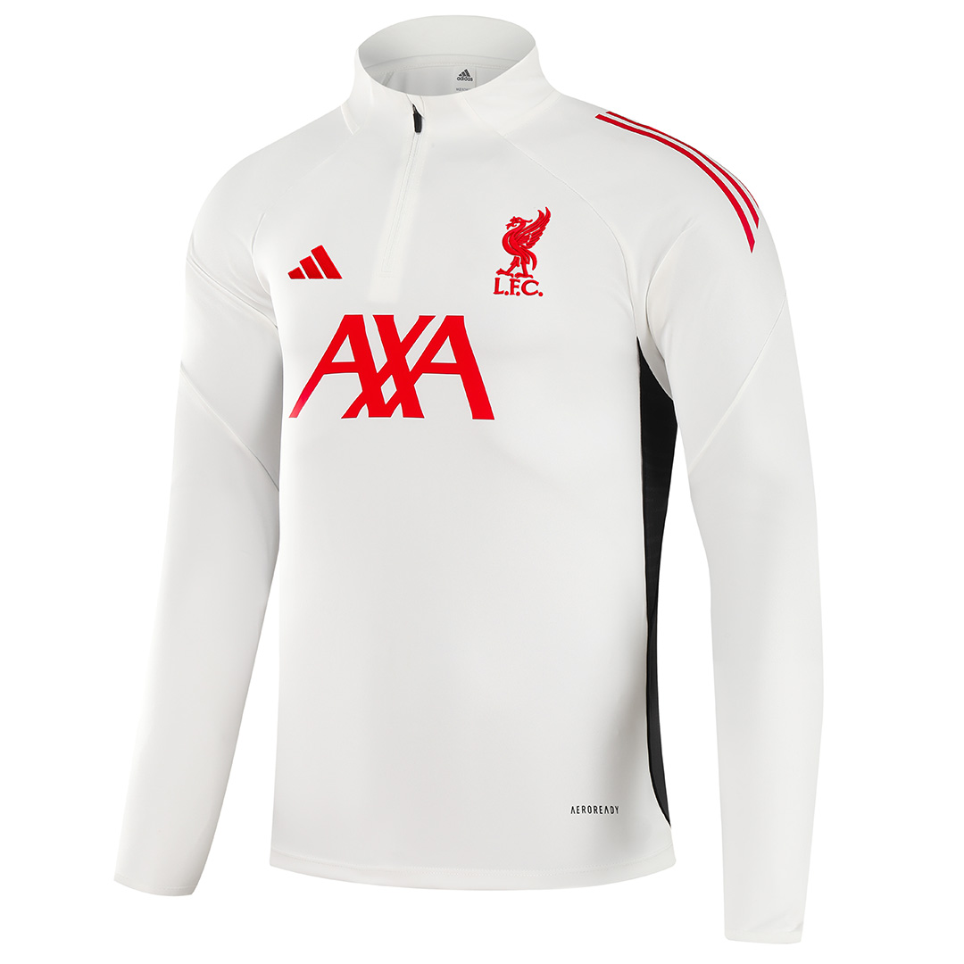 Liverpool 1/4 Zipper Sweat Kit(Top+Pants) White 2025/26 Liverpool 1/4 Zipper Sweat Kit(Top+Pants) White 2025/26