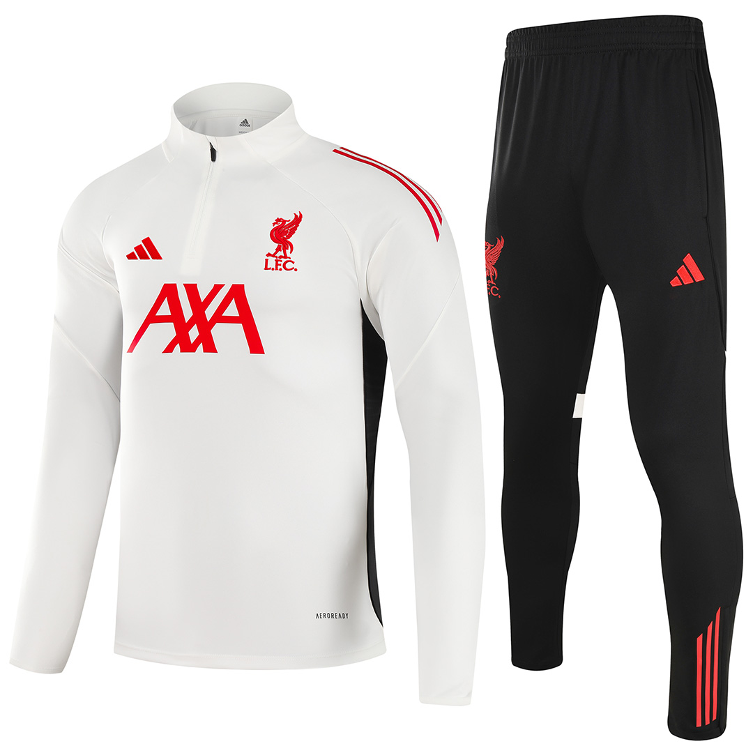 Liverpool 1/4 Zipper Sweat Kit(Top+Pants) White 2025/26